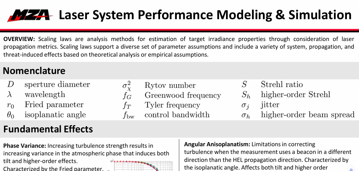 Laser System Performance Modeling & Simulation